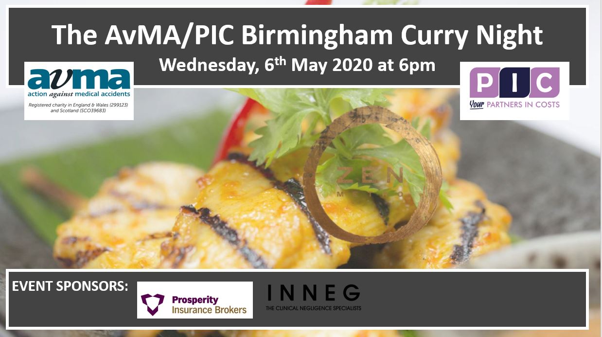 The AvMA/PIC Birmingham Curry Night – 6 May 2020