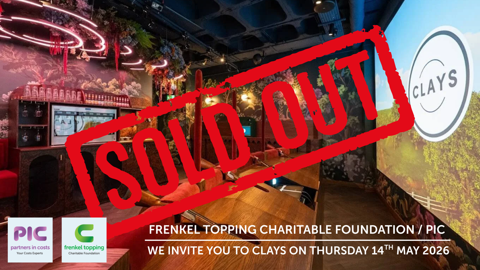 FTCF / PIC Clays London – Thursday 14th May 2026