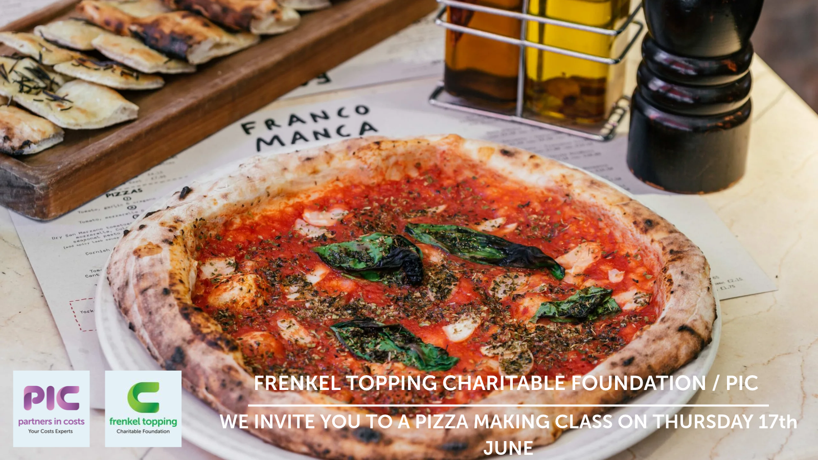 FTCF / PIC Pizza Making Masterclass – Thursday 17th June 2027